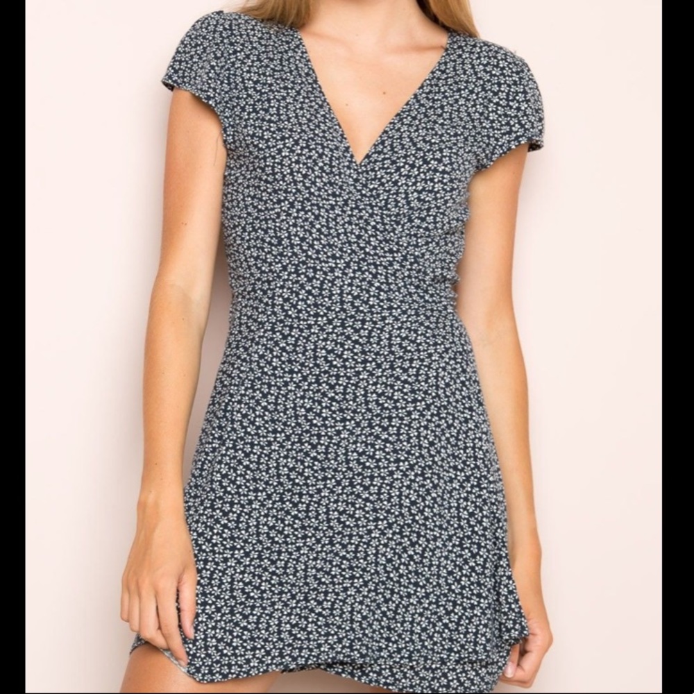 Brandy Melville Navy Wrap Robbie Dress